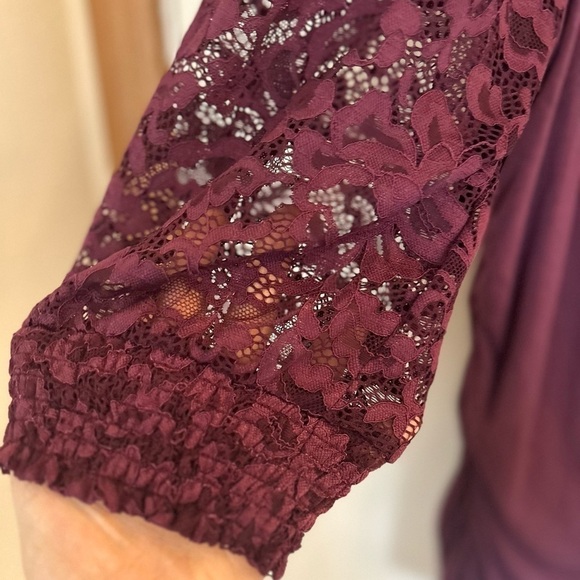 Torrid Gorgeous Super Soft Purple Ruched Top size 2 - Picture 8 of 10